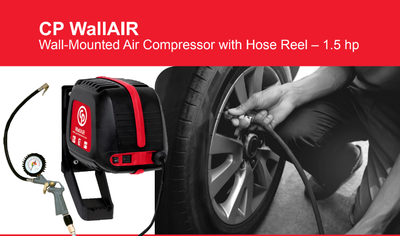 CP WallAIR Wall-Mounted Air Compressor with Hose Reel - 1.5 HP, View more