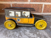 1920’s Tin Litho Mohawk Toys Checker Taxi