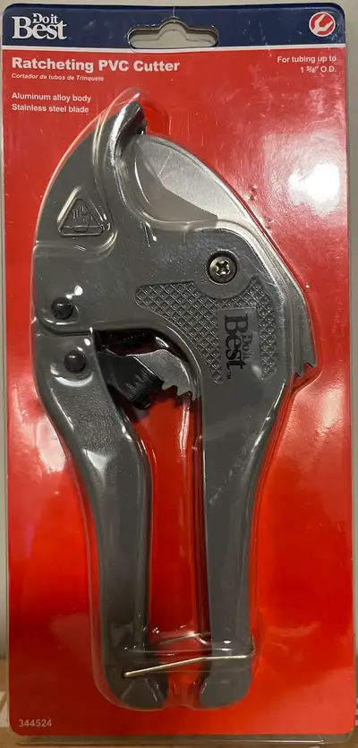 Ratcheting PVC Pipe Cutter Do it Best brand aluminum alloy body stainless steel blade for tubing up...