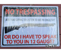 Pancarte enseigne humoristique métallique 12"x17" Funny tin sign