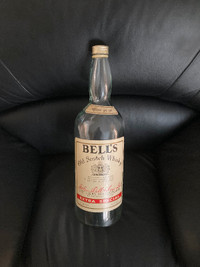 Vintage 4.5L empty whiskey bottle