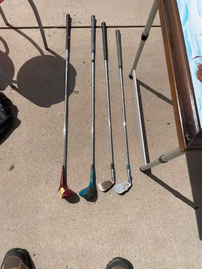 Golf clubs left and right drivers $4 each 2right irons $3 each, View more