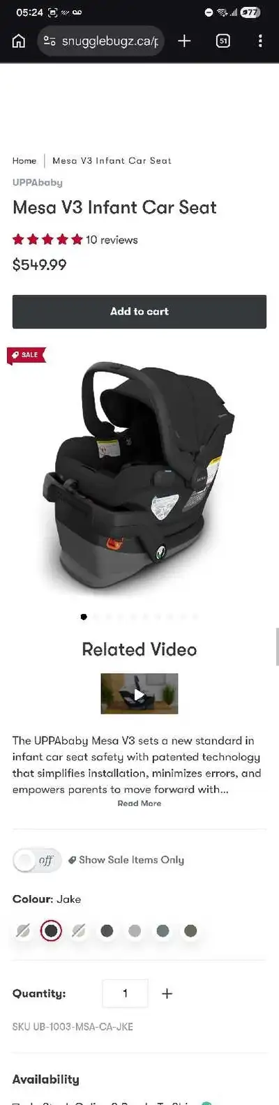 Mesa V3 Car Seat , View more