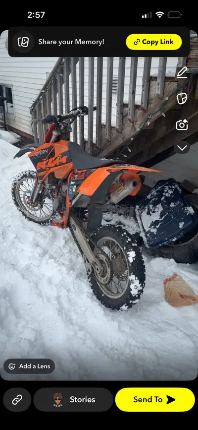 04 ktm85 has papers needs its clutch played with and a spark plug 1700$ obo