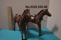 2 chevaux Wild West Mattel pour attelage