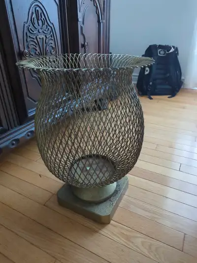gold planter and iron planter / patio stool, View more