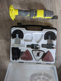 RYOBI 18V ONE+ Lithium-Ion Cordless Multi-Tool with attachments
