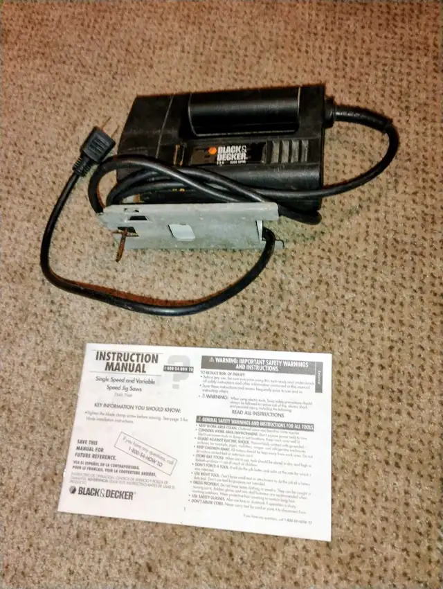 Black and Decker Corded Jigsaw in exc operating 