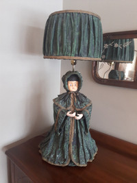 Vintage figural table lamp-fabric mache.