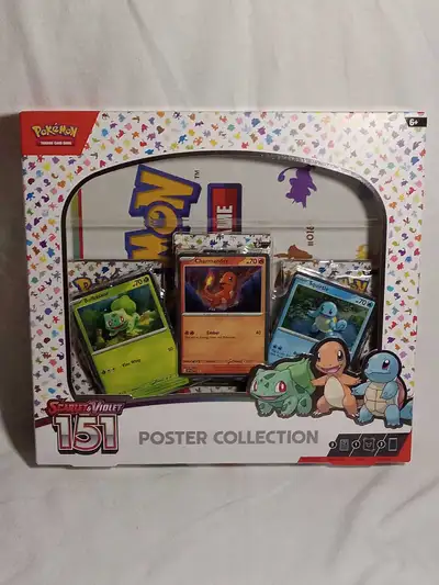 A Pokemon 151 Poster Box! Contains 151 booster packs, a Poster of all original 151 pokemon, and 3 pr...