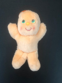 1985 Kenner Hugga Bunch Baby Pink Hair Mini Plush Toy Doll