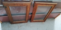 Wood framed Windows. $10 each.