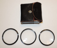Set of THREE Close-up Lenses. Filters. Marco Camera Accessories
