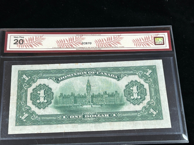 Lord & Lady Grey 1911 Dominion of Canada Banknote in Arts & Collectibles in City of Toronto - Image 3