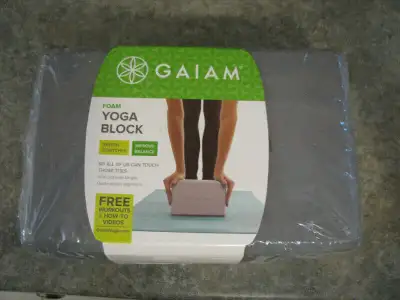 Gaian Foam Yoga Block. Deepen stretches, improve balance. Hold postures longer. Brand NEW IN PACKAGE...