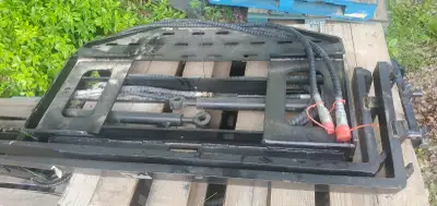DEAL: 58in side shift forks hydraulic skidsteer, View more