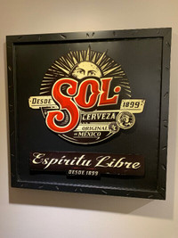 Sol Metal Beer Sign