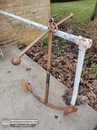 Antique Maritime Iron Anchor, View more