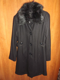 LADIES BLACK DRESS COAT