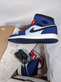 Nike Air Jordan 1 Mid SE Deep Royal Blue Black (8) rare sneakers