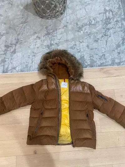 Moncler ‘Rivas Giubbotto’ Brown Corduroy/Fur coat RARE DROP, View more