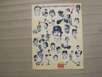 FS: 1978 "NY Yankees Team" Burger King (Food Issue) Promotional