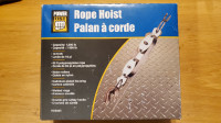 Rope Hoist (1000 lb Capacity)   *** NEW IN BOX ***