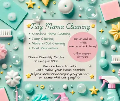 Serving the Niagara Region mainly, but don't be afraid to ask! Tidy Mama Cleaning delivers reliable,...