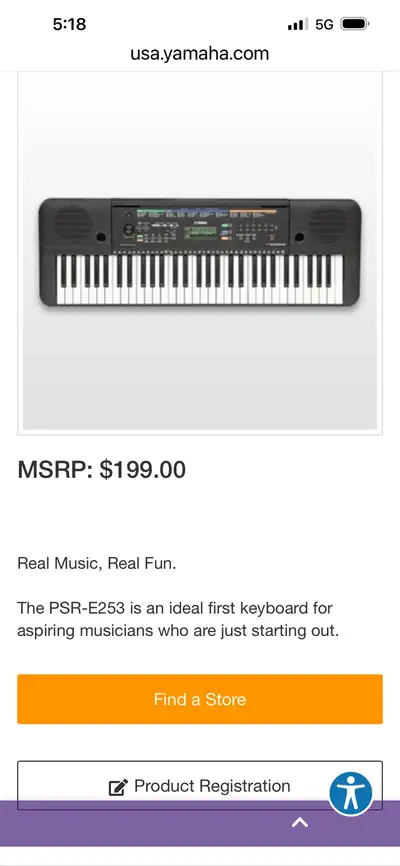 digital keyboard PSR e253, View more