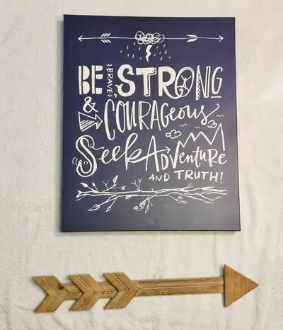 Be Strong and Courageous Home Decor, View more