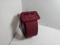 Ladies high waist fashion belt (2 sizes) burgundy /ceinture