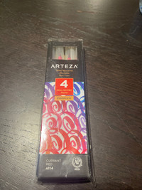 Brand New Arteza current Red A114 4 real brush Pens Premium