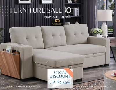  Modern Sleeper Sectional Sofa with Storage & Pull-Out Bed , View more