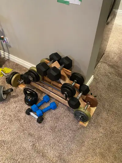 Assortment of weights, View more
