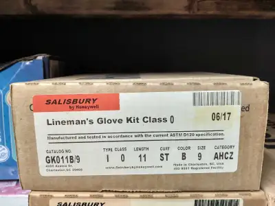 Electrical-Insulating Glove Kit, ASTM Class 0, Size 9, 11" L, View more