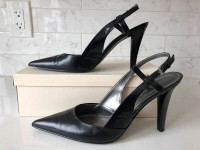 Marc Fisher Black Leather Slingback Shoes – Size 9