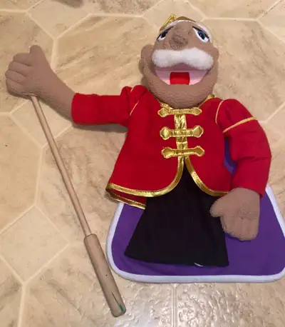 Melissa and Doug King Hand Puppet with Wooden Rod, View more