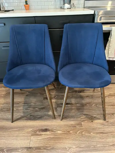 Chaises de salle à manger en tissu bleu, View more