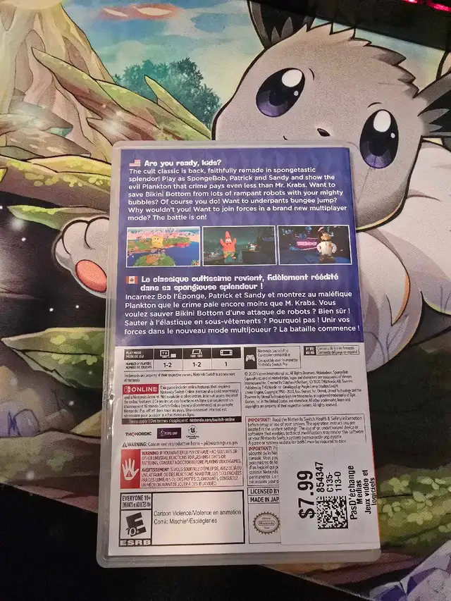 Spongebob Battle for Bikini Bottom in Nintendo Switch in Longueuil / South Shore - Image 4