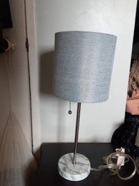 Table lamp with marble base * some minor dings inside shade*