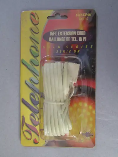 15 ft telephone extension cord (new), View more