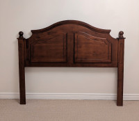 Solid Wood Antique headboard with metal frame