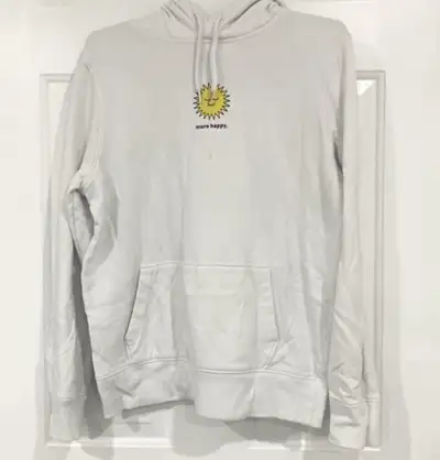 Hollister Confidence Project More Happy White Hoodie Size M, View more