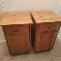 Pair of Wood Nightstands