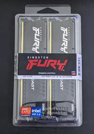 Kingston FURY Beast 32GB (2x16GB) DDR5 5600MT/s RAM, View more