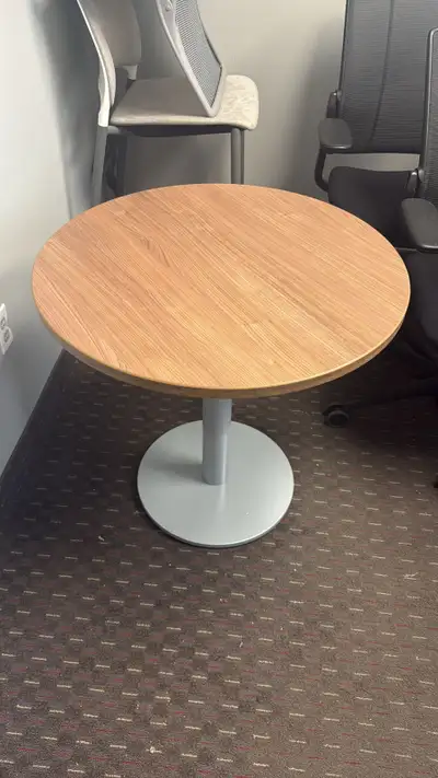 Teknion Round Table with Metal Base | $120 Each, View more
