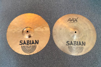 Sabian 14" AAX Fast Hat Top Pro X-celerator Bottom Hihat Cymbals