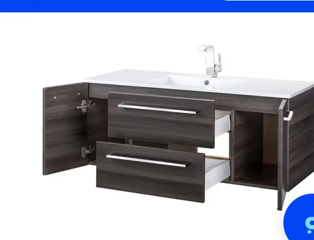 Cutler Silhouette 48” Wall Hung Bathroom Vanity NEW in Box63760518690561123