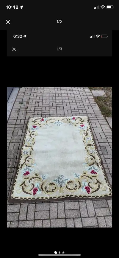 Area Rug 5’ x 7’ no stains no pets Add a touch of elegance to your home with this beautifully crafte...