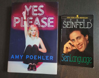 Two comedy books (Jerry Seinfeld & Amy Poehler)